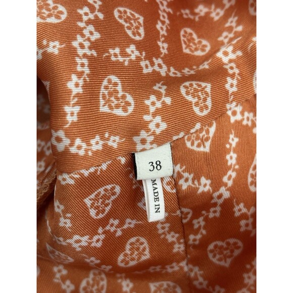 Sandro Cottagecore Heart Check Printed Wrap Dress Size 38 US 6 - Picture 7 of 10